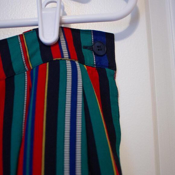 Avant Garde VTG Skirt Royal Crest Stripe Jewel Tone Japan Sz 14 | Bright Winter - Picture 2 of 9